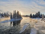Vinteridyll ved elva Tisleia 