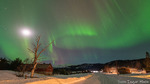 Aurora danser i Vang i Valdres