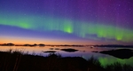 Solnedgang og Nordlys 