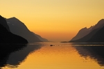 Fiskere i solnedgang