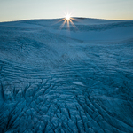 Soloppgang over Lundebreen