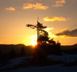 Solnedgang.