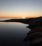 Stille solnedgang