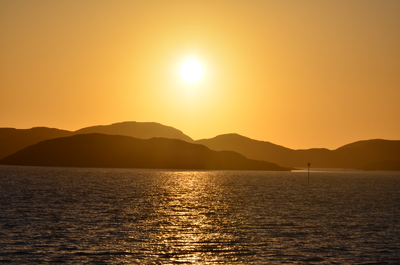 Solnedgang i vakre Flatanger 